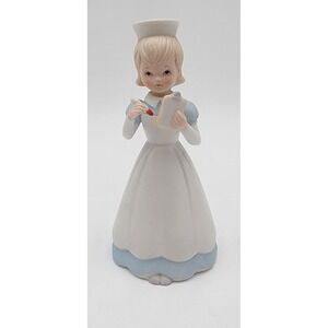 Lefton China Nurse Figurine Hand Painted Vintage 1984 Collectible‎ Decor
